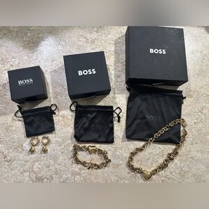 BOSS Gold-Tone Heart Jewelry Set